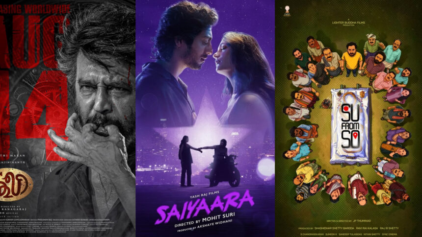 OTT Releases This Week: Coolie, Saiyaara and su from so movie